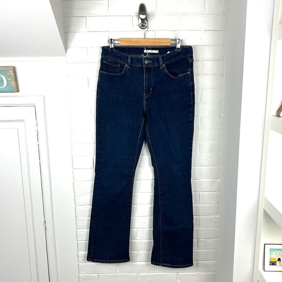 Levi’s Blue Dark Wash Denim Classic Bootcut Jeans Size 10 - Picture 1 of 9